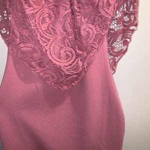 Pink off the shoulder dress